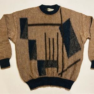 Vintage La Squadra Italian Alpaca Mohair Sweater with Tinsel Shiny Thread